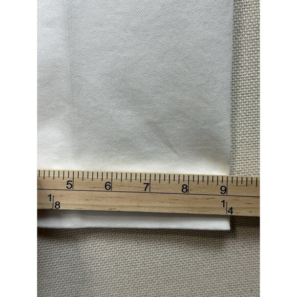 Talbots White Cotton Blend Stretch Pants Button Front Pocket Design Size 4 EUC - Picture 12 of 14